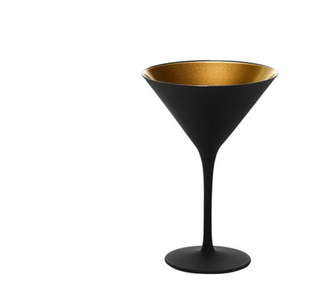 STOLZLE – OLYMPIC COCKTAIL CALICE APERITIVO - SET DA 6 - Nero/Oro